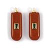 1PC Natural Stone Brass Charms 18K Gold Plated Cubic Zirconia & Gemstone Geometric Pendants for Women Diy Necklace Making