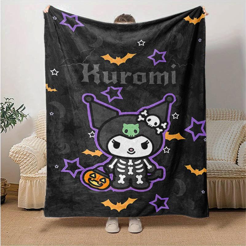 

1pc Spooky Halloween Kuromi Blanket, Soft Throw for Room Decor, Perfect Gift Idea for Family and Friend, Living Room, Travel, Camping, Car Blankets, B 130x150cm