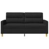 Vidaxl 2-Seater Sofa, Black, 140 Cm, Upholstered In Fabric