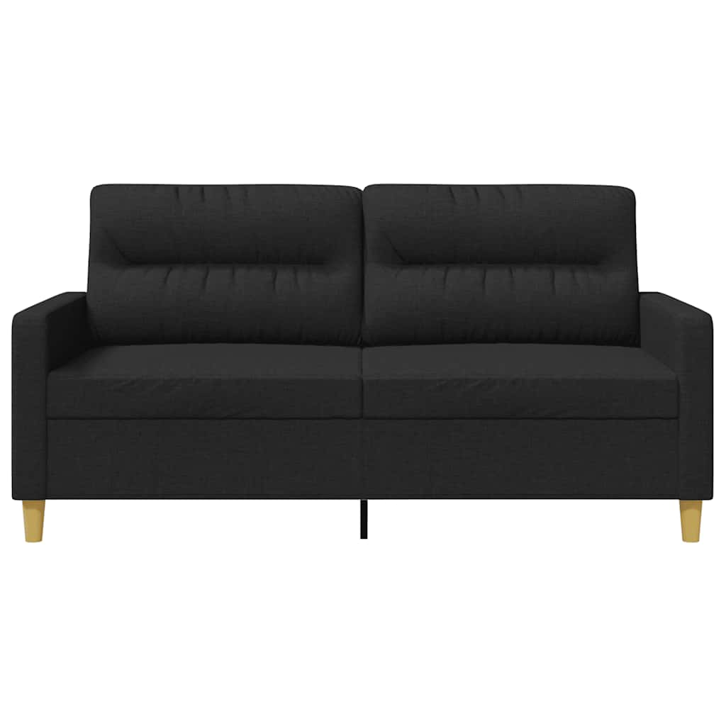 Vidaxl 2-Seater Sofa, Black, 140 Cm, Upholstered In Fabric