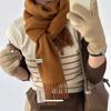 Luxus Australien Reine Schurwolle Schal Damen Mann Winter Designer Doppelseitige Maschen Strick Kaschmir Schal Damen Schal