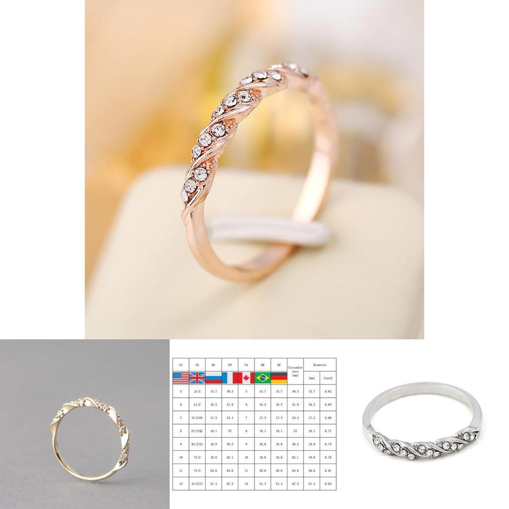 Timeless Yellow Gold Anniversary Ring With Crystal Stones For Womens Elegance