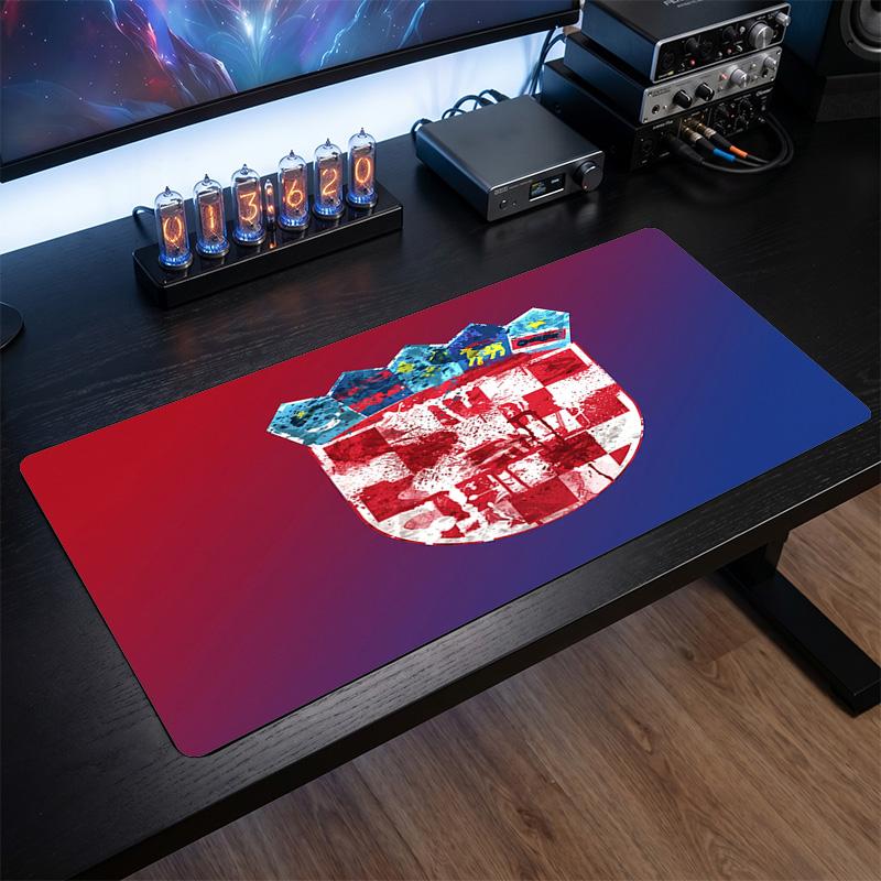 Croatia Football Crest Mouse Pad, Extended Non Slip Rubber Desk Mat for Gaming Office Laptop Fan Gift