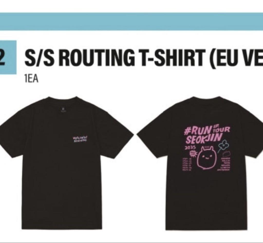 [USED] RUN SEOKJIN 2025 T-shirt EU VER. Japan Unreleased XL
