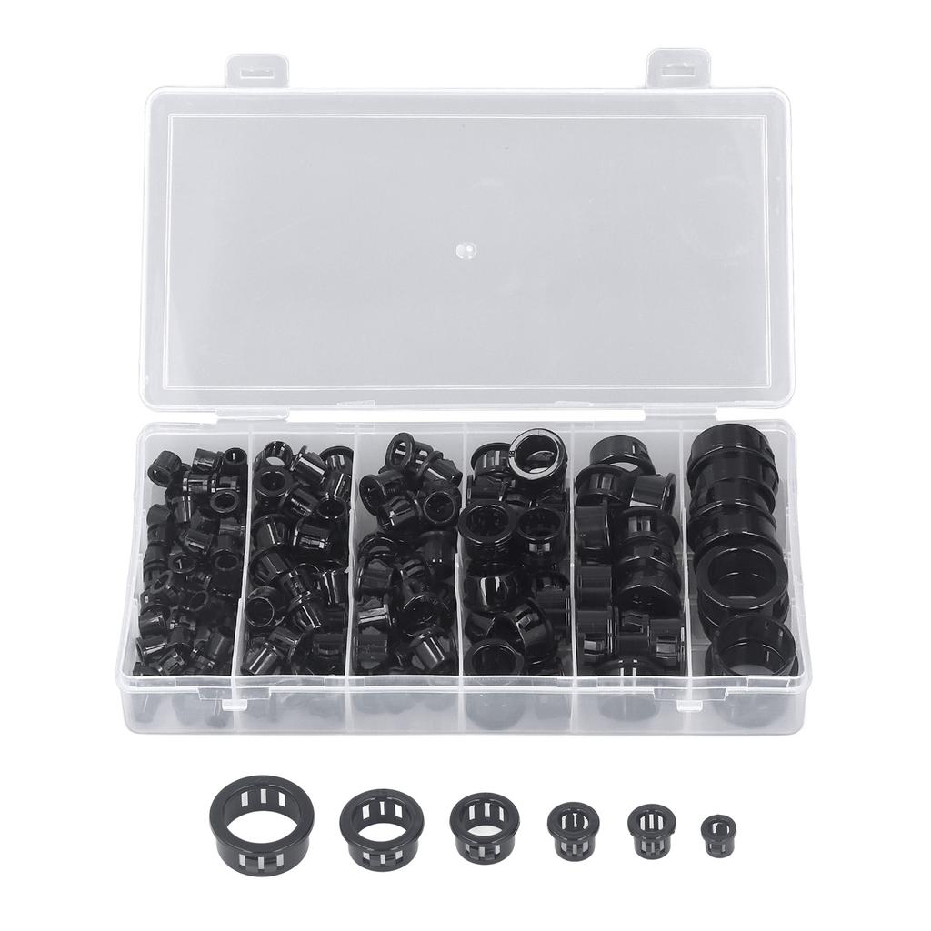 160Pcs Snap In Cable Grommet Protector Nylon Plastic 516in 38in 12in 58in 34in 1in Cable