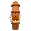 Klefer Serdica Analog Watch, White Dial, PU Leather Strap, Japanese Movement, SD-AL367-CMG, Women's, Brown