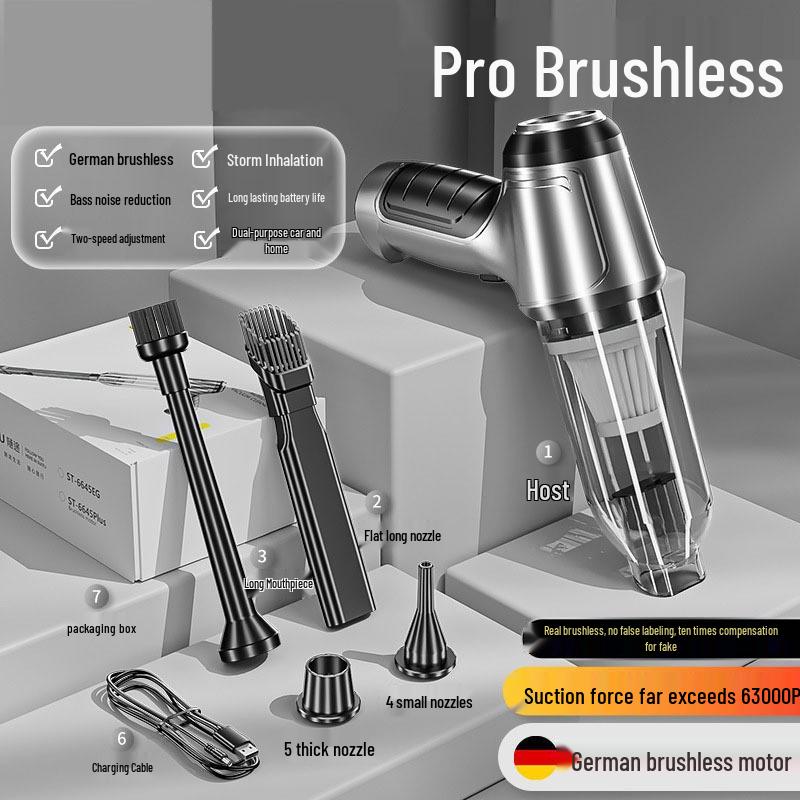 High-Power Portable Wireless Vacuum Cleaner for Car and Home