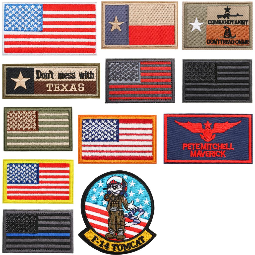 Pilot Embroidery Cloth Sticker Clothes Decorative Patch Sticker American Flag Embroidery Label Military Fan Morale Medal Embroidery Patch