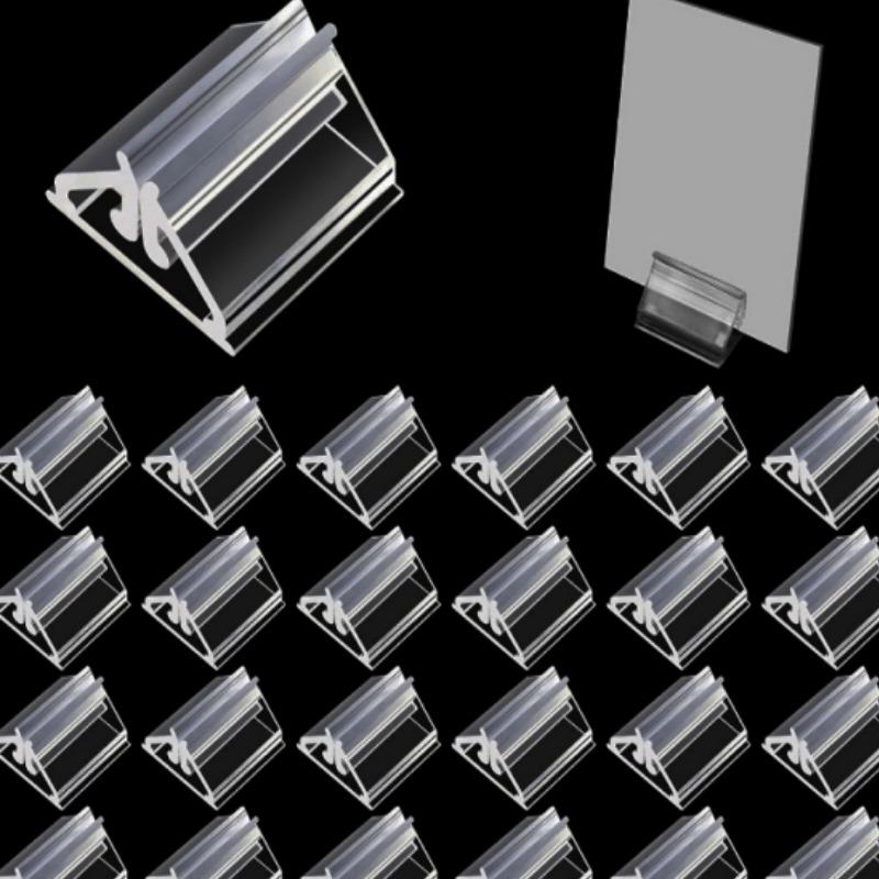 500pcs Transparent Acrylic Display Stand Set for Holding Photos Business Cards Clear Card Holders Offices Parties Retail Events