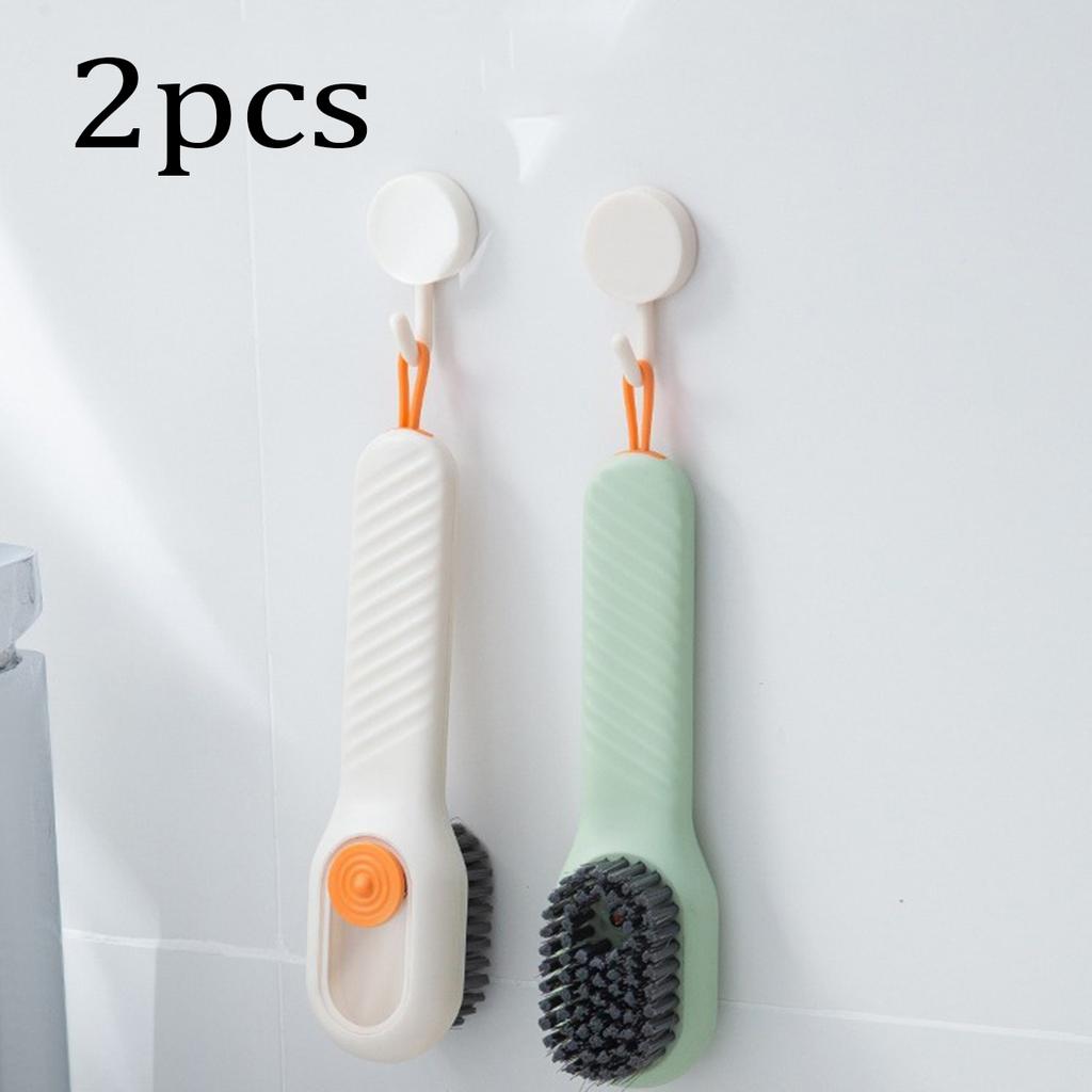 1/2pcs Shoes Brush Automatic Liquid Discharge Multifunction Press Out Shoes Cleaner Soft Bristles Clothes Brushes Cleaning Tool
