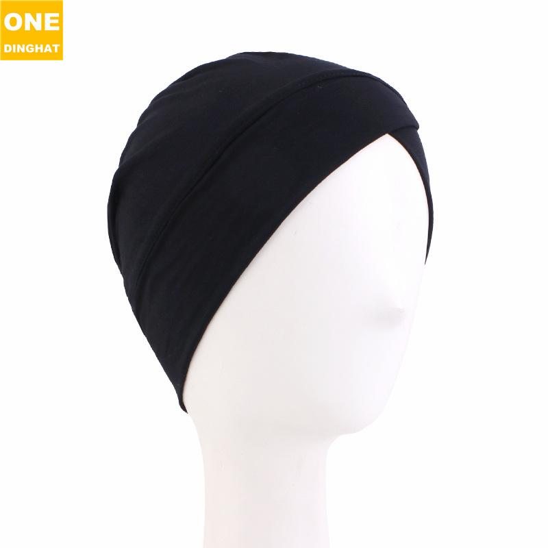Europa und die Vereinigten Staaten beliebt einfarbig Kreuz muslimischen Bodenbildung Hut, modale Baumwolle elastische nationalen Glatze Hut Jdt-50A