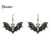 Cool Niche Jewelry for Parties Gothic Bat Halloween Accessory, Vintage Punk Necklace, Viking Spooky Spider Web Earrings Style Dangle Drop Cosplay