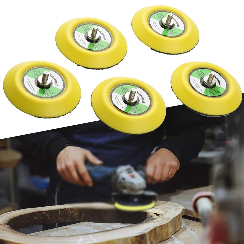 5pcs 3\ 75mm  Sanding Polishing Backing Pad M6 Thread For Air Sander New