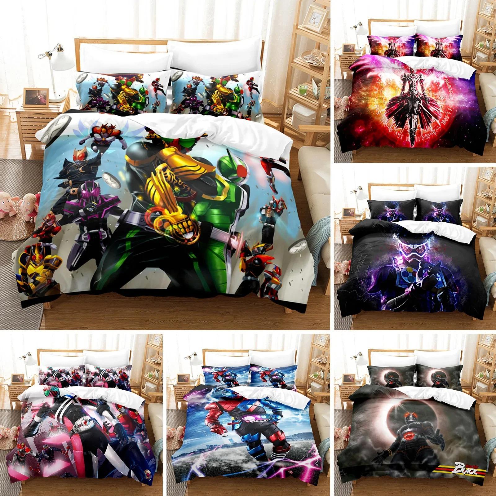 

Kamen Rider Bedding Set Duvet Cover Pillowcase comfortable Comforter Bedding Set King Size Bedding Sets Home Textile 70x133cm 2pcs