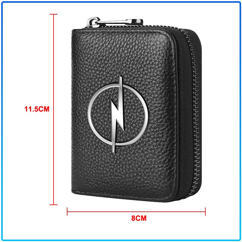 Auto Logo Leather Car Driver License Credit Card Holder Case Wallet For Opel Astra C G H Insignia J K Zafira B Corsa Vectra C Corsa C