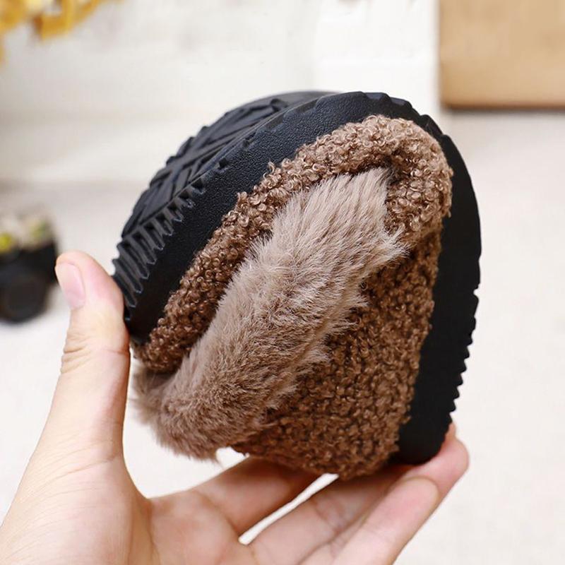 Winter Warm Womens Flat Shoes Indoor Cotton Slippers with Thick Sole Anti-Slip Warm Footwear Soft Bottom Plush Postpartum Shoes