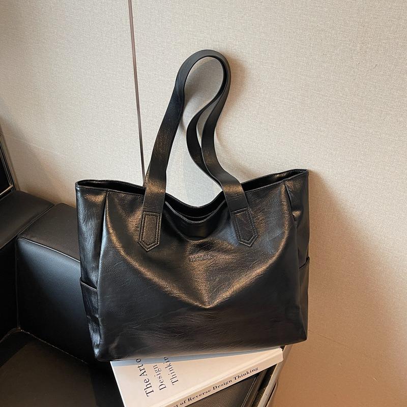 Large-capacity Tote Bag, Simple New Trendy and Fashionable Commuter, Portable Shoulder Large Bag, Solid Color Women's Bag, Underarm Bag.