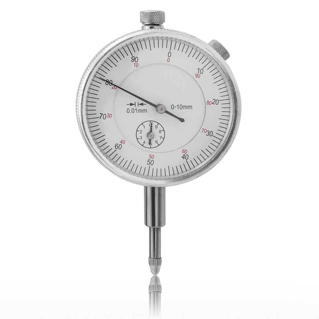 Wolfride Dial Dial Measuring Aluminum Alloy Precision Measuring Instrument Mechanical Manual Measuring Tool Gauge, High-Precision Indicator, 0.01mm