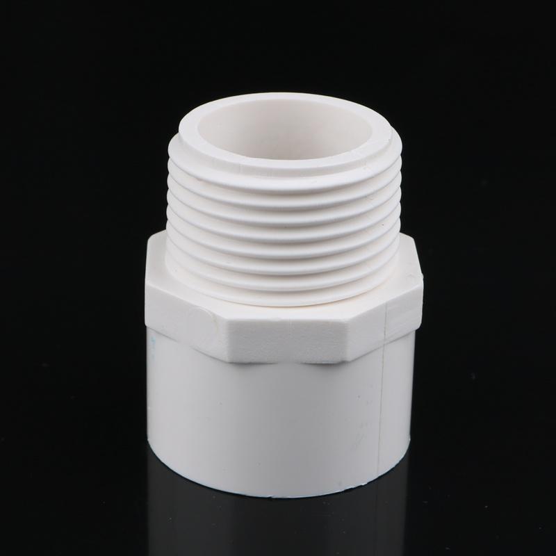 2pcs PVC 1/2" 3/4" 1" 1.5" Thread Connector 20/25/32/40/50 Mm PVC Water Pipe Adapter Garden Irrigation Tube Fittings