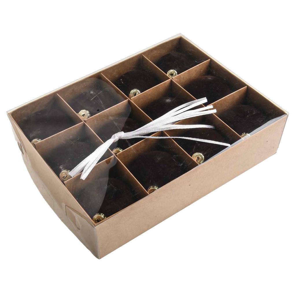 Ozdobte s elegancí 12ks Samet pro vánoční ozdoby K dispozici