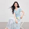 Women's Printed T-shirt and Cake Skirt Two-Piece Set