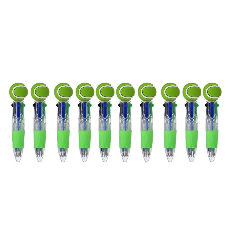 10/20/30Pcs 4-Color Cartoon Sports Ball Design Ballpoint Pen Set Classroom Prize For Students And Office Use