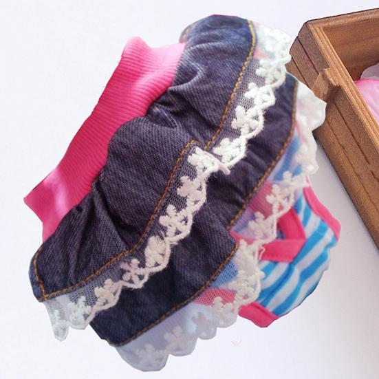 Yousheng Dog Menstrual Pants Comfortable Anti-harassment Cotton Pet Puppy Dog Bowknot Diaper Clothing Pet Supplies