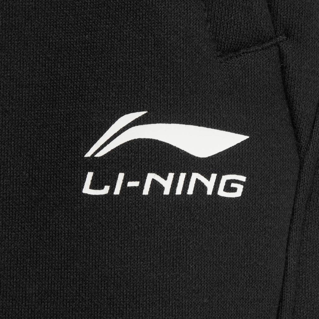 Li-Ning Simple Fleece Lined Warm Straight Leg Casual Pants Men bottoms Black AKLV997-1