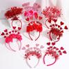 Valentine's Day Red Heart Headband Hair Clip - Wedding & Party Photo Prop
