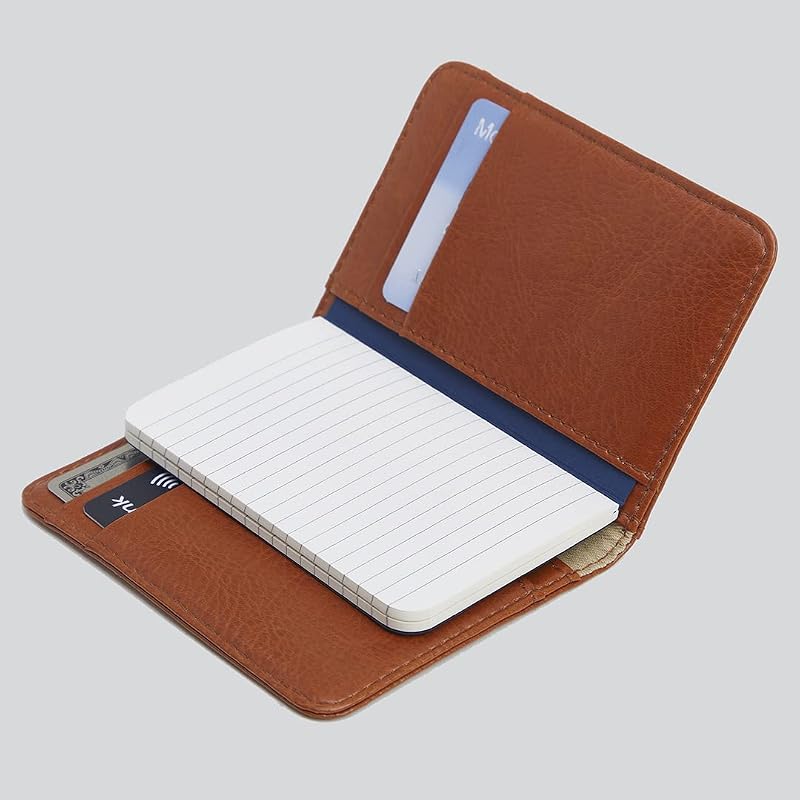 Mypaperclip Classic Edition Card Holder Mini Notebook Wallet, 9 Pockets Wallet, Pocket Size Made Of Italian Vegan Leathe