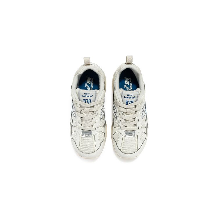 New Balance NB 878 Synthetic Leather Comfortable Low-Top Casual Running Shoes Kids sneaker Off-White PV878KSA