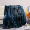 1Pc Billie Eilish Print Flannel Blanket, High quality Comfortable for All Seasons, Home Decor, Warmth and Comfort, Perfect for Christmas Gifts