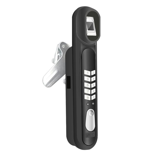 CHD CHD-J2ZMK Manufacturer Price Zinc Alloy Fingerprint Password Cabinet Locks Stainless Steel Doors Cloud Data Storage RS485 (Black,Wrong-Try Lockout&Card)