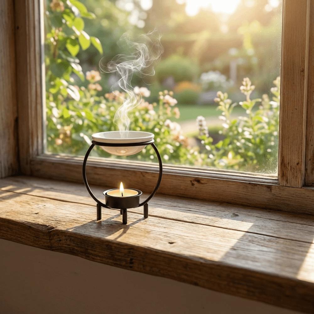 Iron Aromatherapy Candle Holder Portable Fragrance Burner Incense Burner  Indoor Use