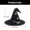 Bowknot Decoration Hat Women's Witch Hat Cosplay Witch Hat Theme Party Headwear for Adult Women Men