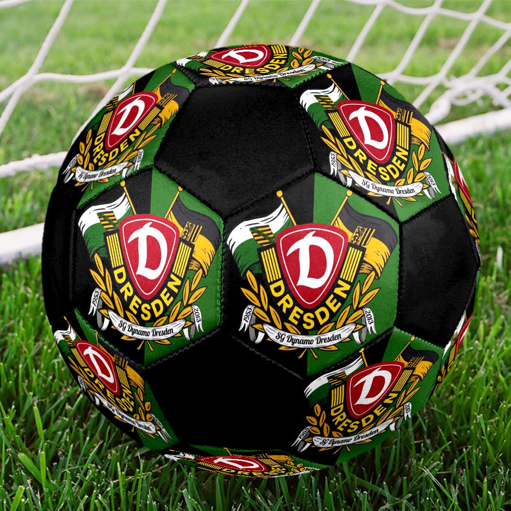 SG Dynamo Dresden Indoor Soccer Ball Colorful Machine Stitched PVC Size 5 Team Training Competition Ready Durable High-Bounce Cool Sports Gift