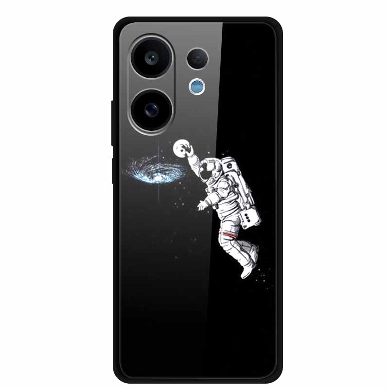 For Vivo V60 5G Glass Case Fashion Cool Animal Tempered Glass Back Cover Case For Vivo V 60 2025 Phone Cases 6.77" Fundas Coques