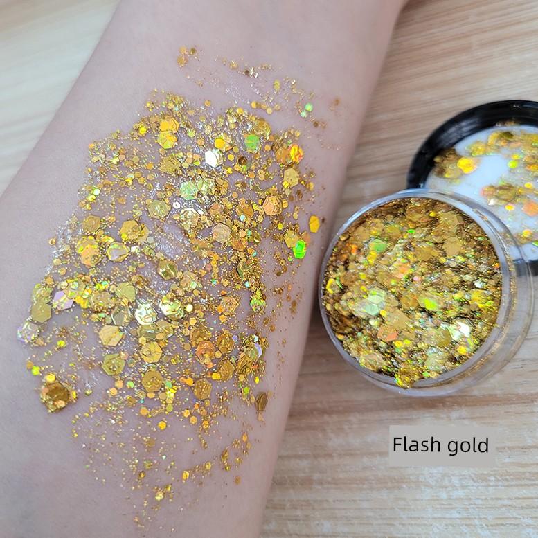 Stage Makeup, Eye Shadow, Glitter, Sequins, Stars, Glue-Free Face and Hair Makeup, Children's Day Cosmetics, Performance Makeup