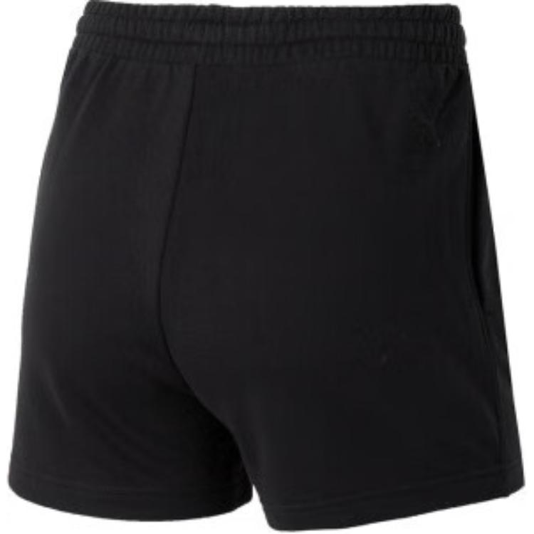 Puma Solid Color Running Training Mid Waist Casual Shorts Women Shorts Black 628042-01