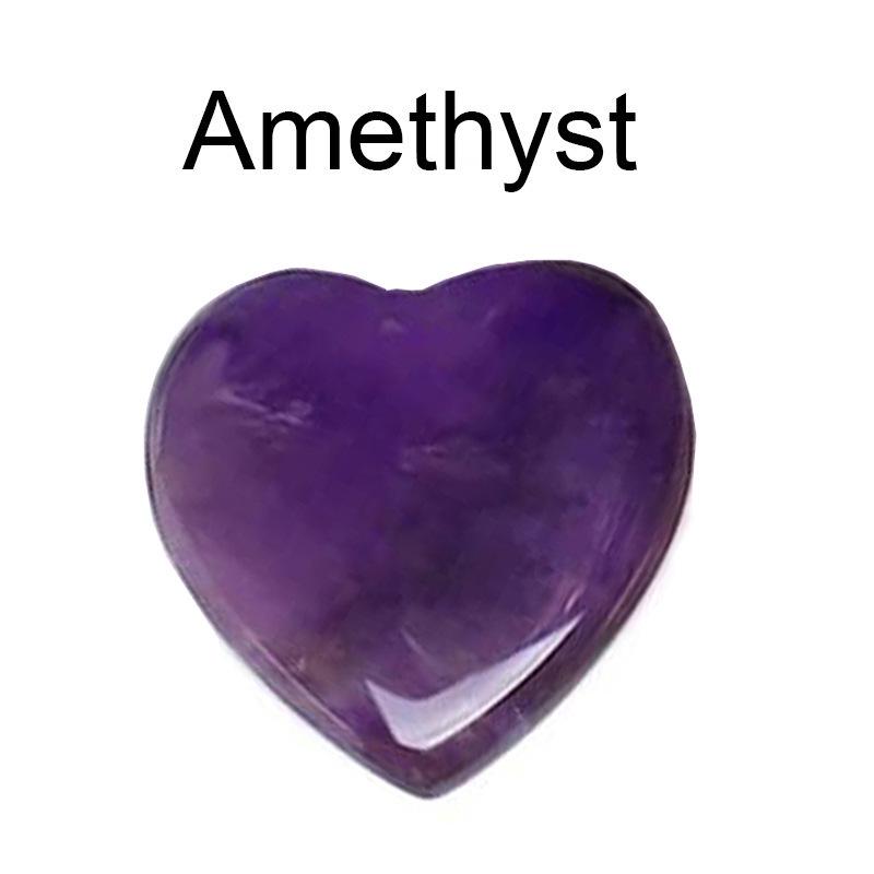 Heart-Shaped Natural Crystal Gemstone Pendant (20mm)