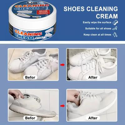 Multi-purpose Shoe Cleaner - 150g, Quick Wipe for White Sneakers, No Rinsing Required, Restores and Maintains Cleanliness