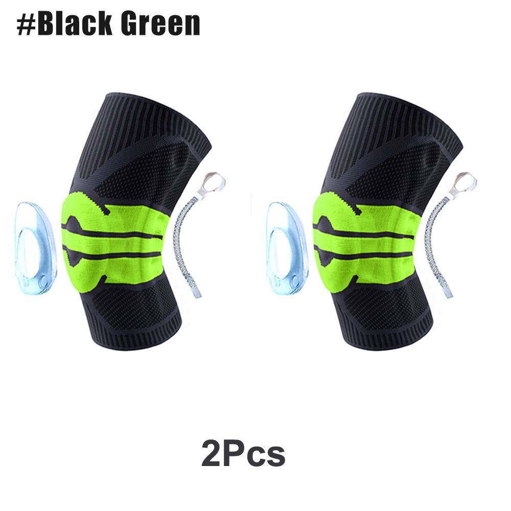 Ginocchiera Compressione con Supporto a Molla in Gel di Silicone per Menisco Strappato Artrite Corsa Stabilizzatore Rotula Uomo