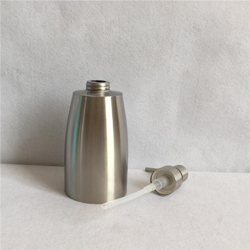 400ml Brushed Nickle Stainless Steel Liquid Soap Dispenser Household Bathroom Lotion Bottle
