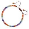 7 Chakra Bracelet Natural Stone Beaded Woven Jewelry For Women With 7 Chakra Colors Red Orange Yellow Green Indigo Violet
