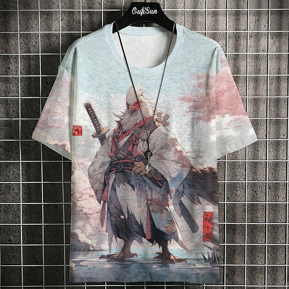 Мужская футболка с рисунком кота и 3D принтом — фото 2