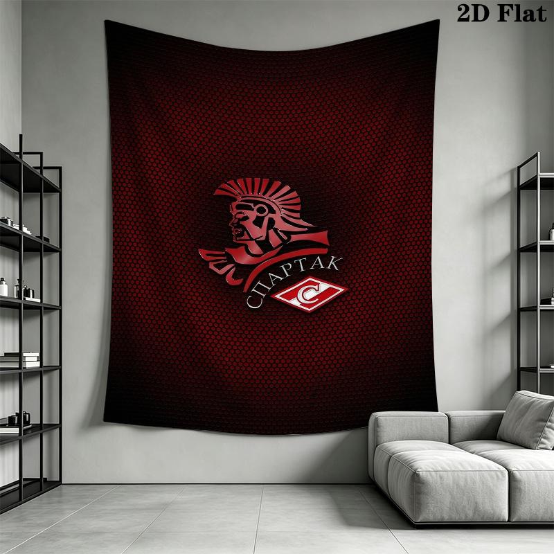 Spartak Moscow Football Club Wall Tapestry Aesthetic Wall Hanging Printed Fabric Blanket Decorative Tapestries for Bedroom Living Room Home Decor