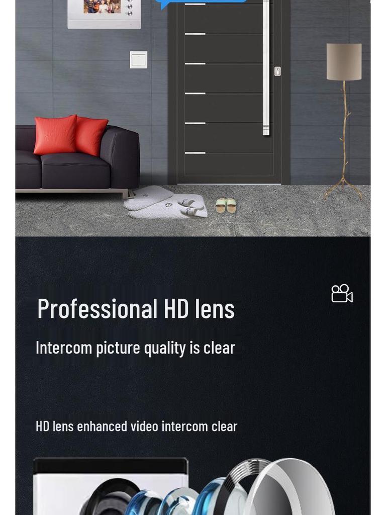 Smart HD Visual Intercom System with Remote Unlocking for Building Access Control