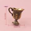 M-1Pc Antique Small Copperware Buddha Tea Set Retro Copper Teacup Brass Keychain Pendant Home Living Room Decoration Crafts Gift