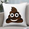 Poop Emoji Cushion Cover Funny Brown Pile Pillow Case Novelty Gag Gift Home Decor Living Room Sofa