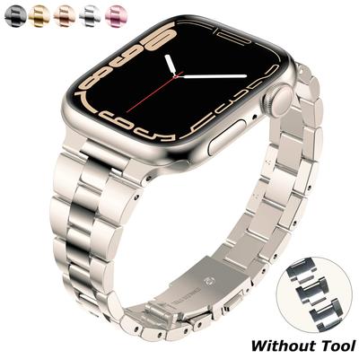 Women Stainless Steel Slim Bracelet For Apple Watch Ultra3 11 10 9 8 7 49mm 40 42 41 45 46mm Band for iWatch Luxury Metal Strap